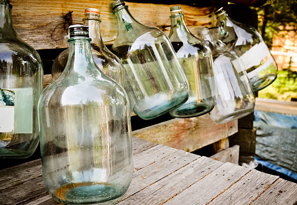 istock Glass bottles for home wine or olive 178594437
