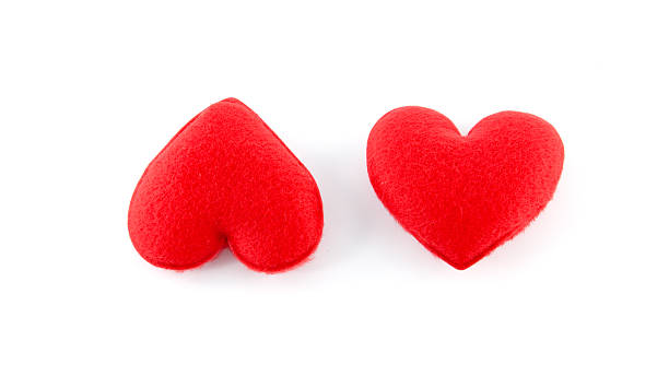 istock Two hearts together, isolated on white background 178595081
