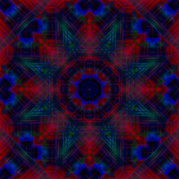 Beautiful multicolor mandala pattern. Abstract background in kaleidoscope style. Seamless pattern for print, web, design. 3d effect.