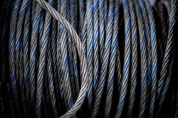 istock Steel wire rope cable closeup 178595666