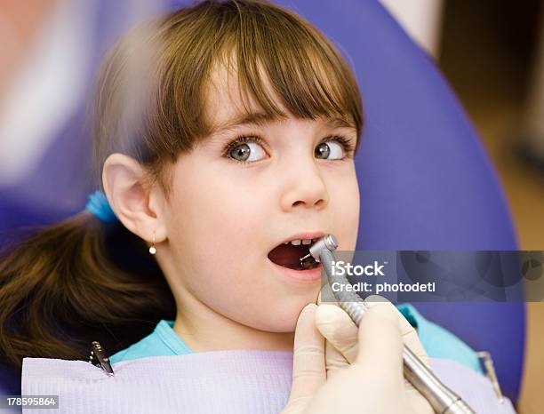 Ragazza Presso Il Dentista - Fotografie stock e altre immagini di Accudire - Accudire, Ambulatorio dentistico, Aperto