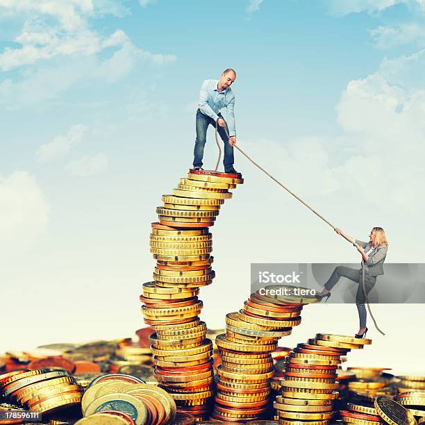 Help To Get On Top Stock Photo - Download Image Now - Occupation, Working, Abstract