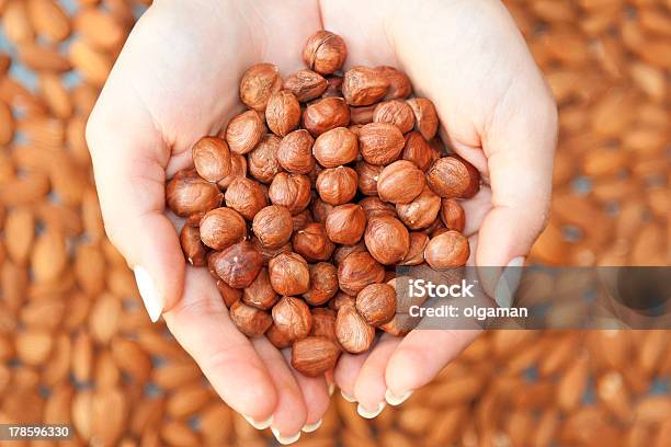 Avellana En Las Manos Foto de stock y más banco de imágenes de Alimento - Alimento, Alimentos deshidratados, Anacardo