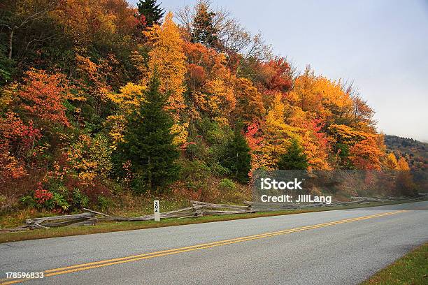 Parkway Milepost Sign Stock Photo - Download Image Now - Autumn, Blue Ridge Parkway, Curve