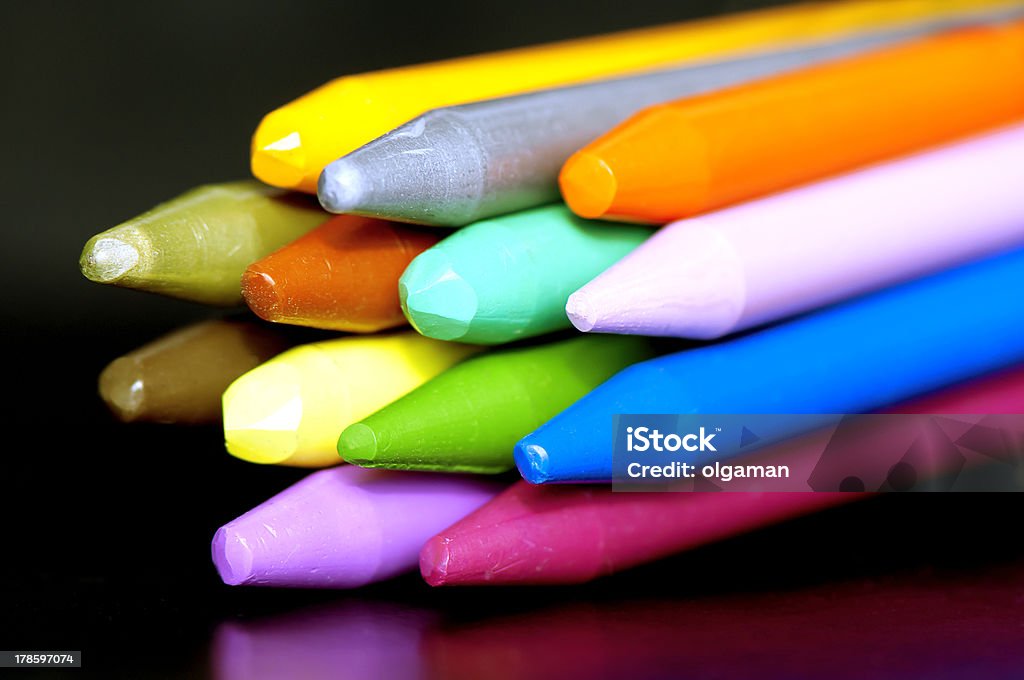 Multicolore crayons de cire - Photo de Abstrait libre de droits