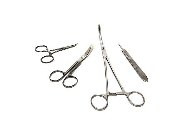 istock Medical Scissors over the white background 178597211