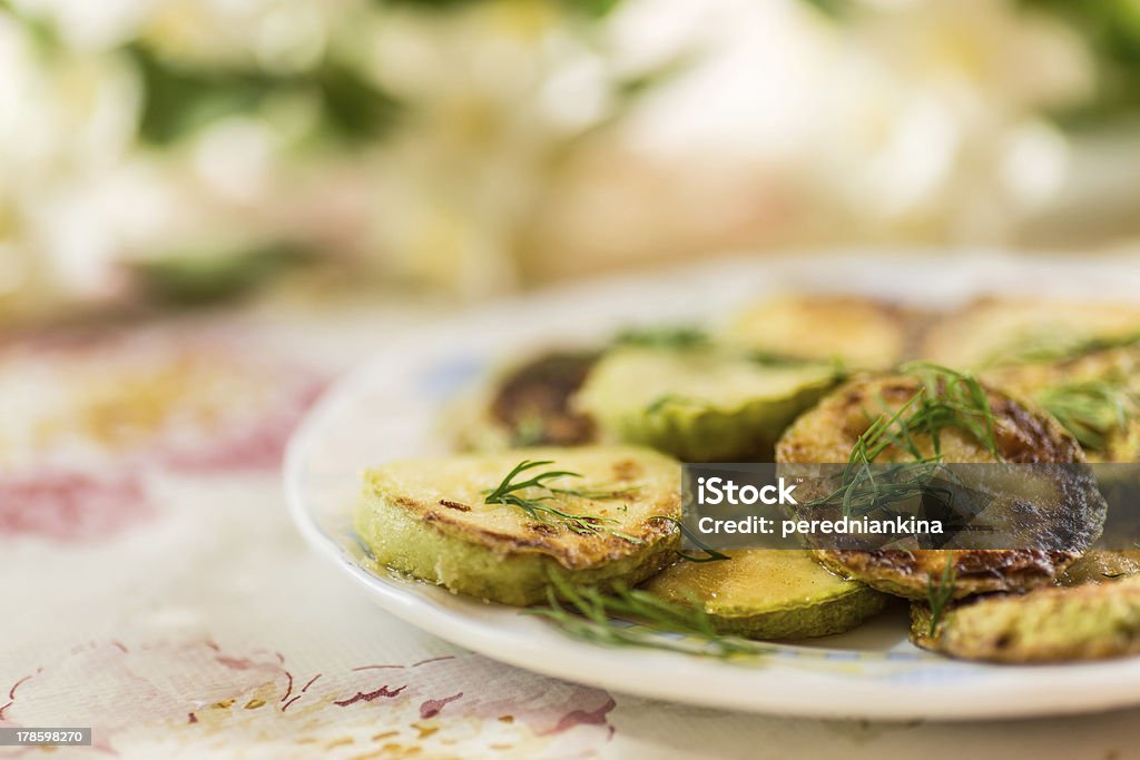 Fritto zucchine - Foto stock royalty-free di Aglio - Alliacee