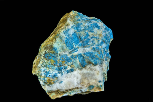 istock Blue quartzite and lazulite stone mineral 1785985377
