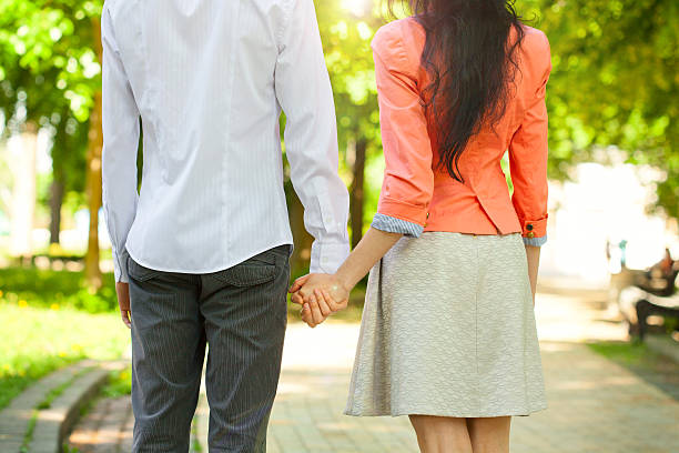 istock Beautiful young couple in love  park 178598623