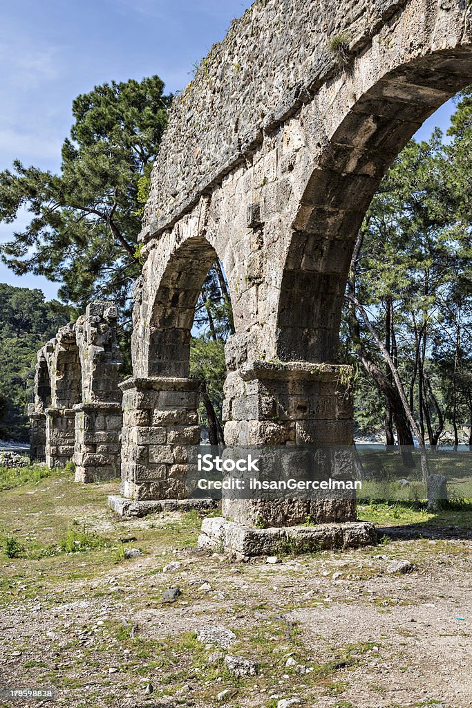 Water arches of Phaselis in Antalya, Turkey Water arches of Phaselis in Antalya city of Turkey Anatolia Stock Photo