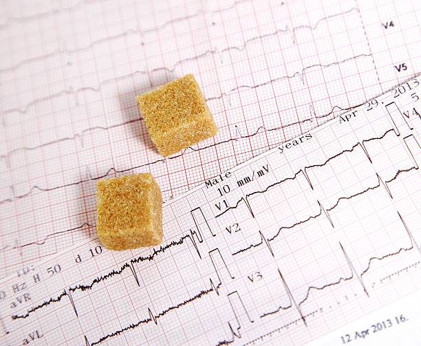 Enfermedad cardíaca causado por el azúcar - foto de stock