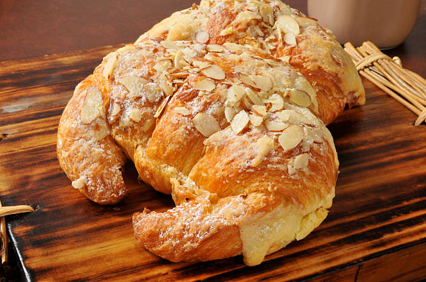 Almond croissants with custard filling