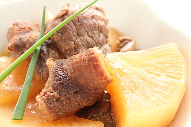 istock Close up of Simmered beef tendon and radish 178599564