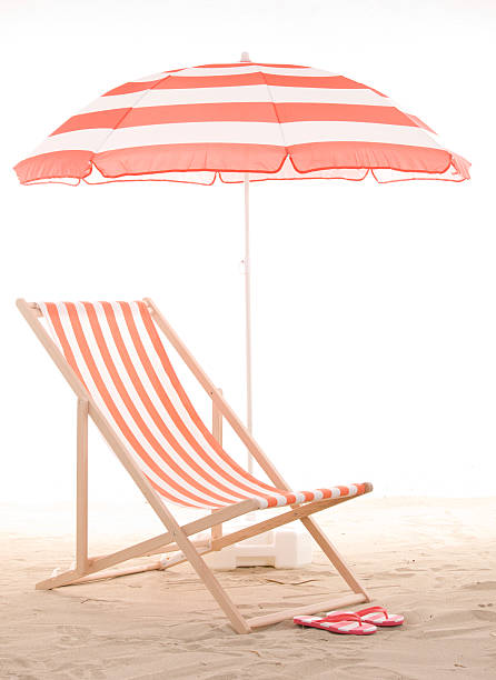 istock Beach chair in the sand 178600282