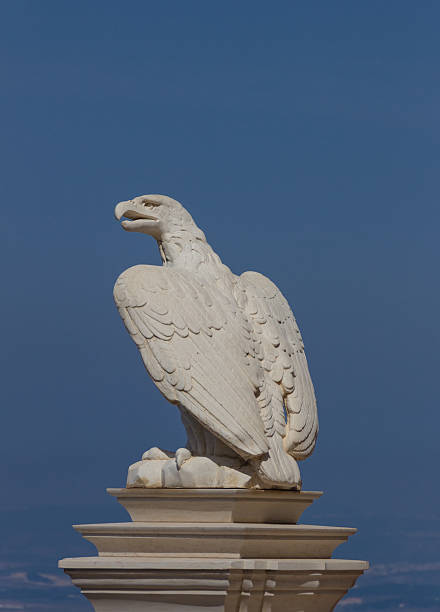 istock Stone eagle statue Bahai gardens in Haifa, Israel 178600456