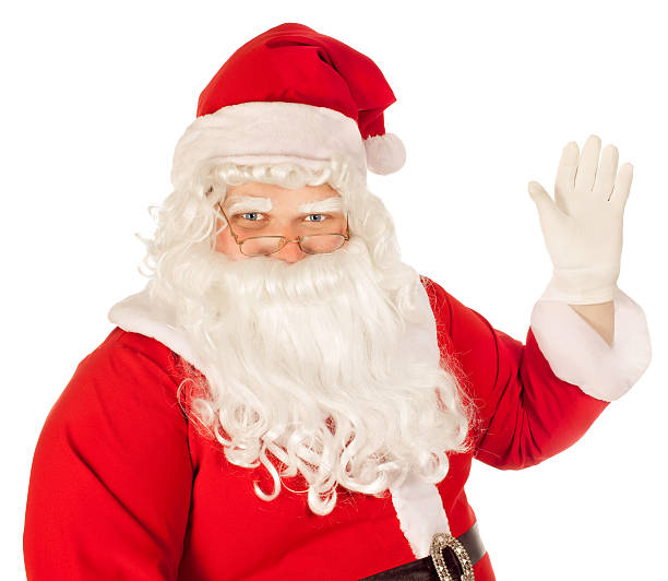 Santa Claus waving stock photo