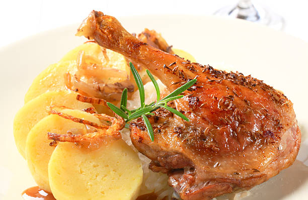 istock Roast duck with potato dumplings and white cabbage 178602993