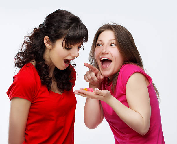 istock Greedy girl. Don't eat sweets! 178603509