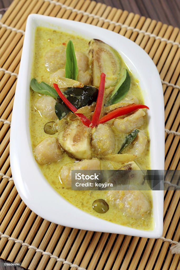 Pesce palla curry verde. - Foto stock royalty-free di Asia