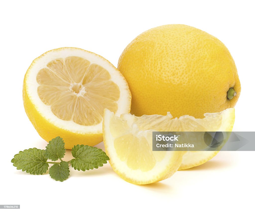 Lemon and citron mint leaf Lemon and citron mint leaf  on white background Brightly Lit Stock Photo