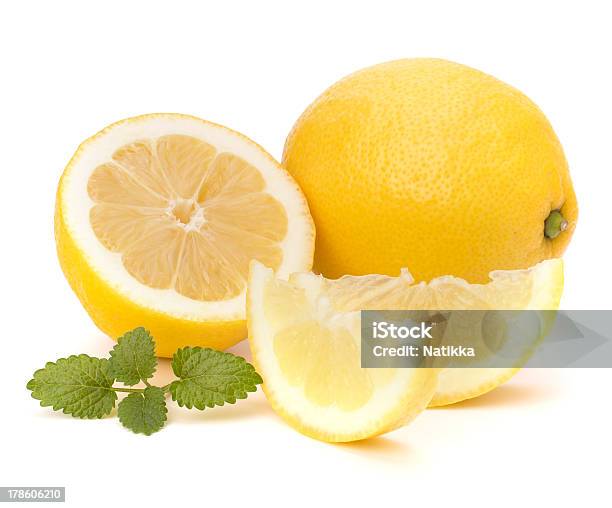 Lemon And Citron Mint Leaf Stock Photo - Download Image Now - Brightly Lit, Citrus Fruit, Clean