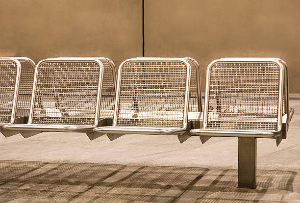 istock Metal Seats at Subway Station 178606323