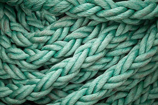 istock Closeup texture of green ship's rope 178606782