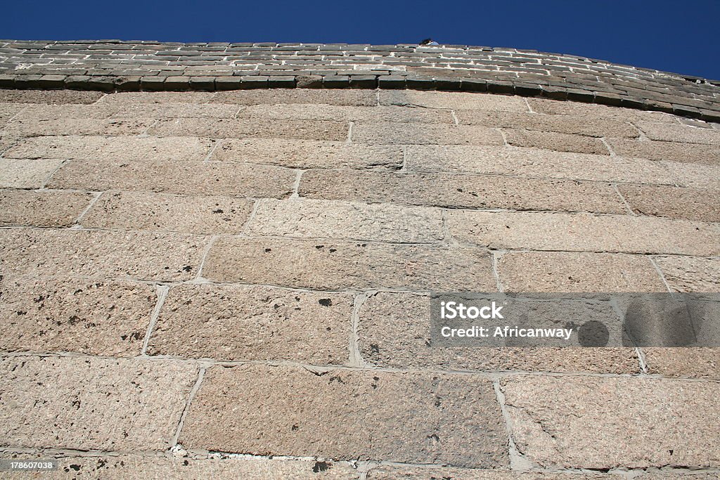 Detalhes de blocos de pedra Grande Muralha da China, perto de Beijing - Foto de stock de Antigo royalty-free
