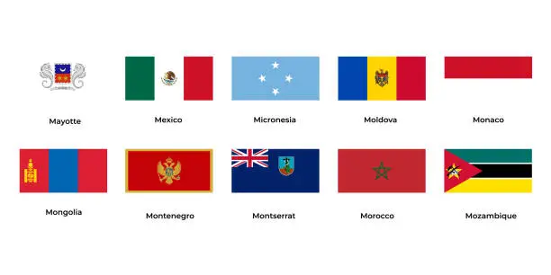 Vector illustration of Countries National Flag