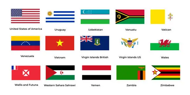 Vector illustration of Countries National Flag