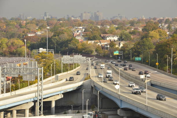 istock Overpass At Van Wyck Expressway (Interstate 678) On An Autumn Morning 1786083715