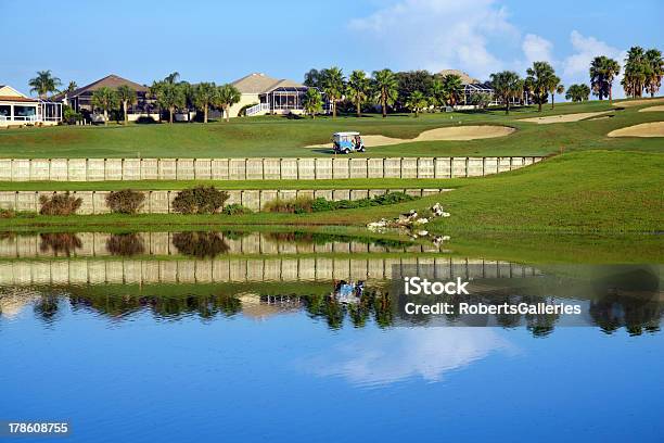 Foto de Horizontal Florida Green Campo De Golfe Com Reflexo De Água e mais fotos de stock de Flórida - EUA