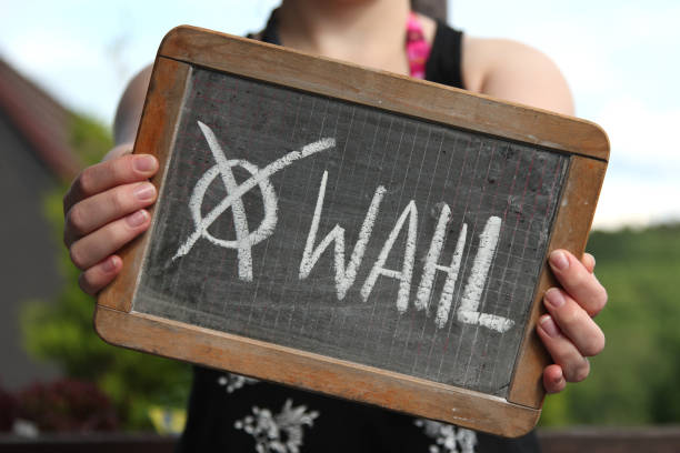 Eine Demonstration und Schild Zusammen Gegen Rechts