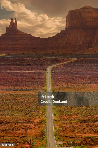 Digitally Created Image Of A Roadway Leading To Monument Valley Stock Photo - Download Image Now