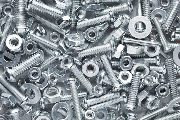 nuts and bolts background - bout stockfoto's en -beelden