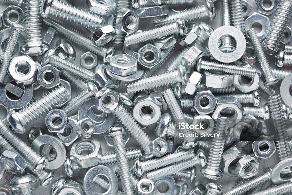 Nuts and bolts background Bolt - Fastener Stock Photo