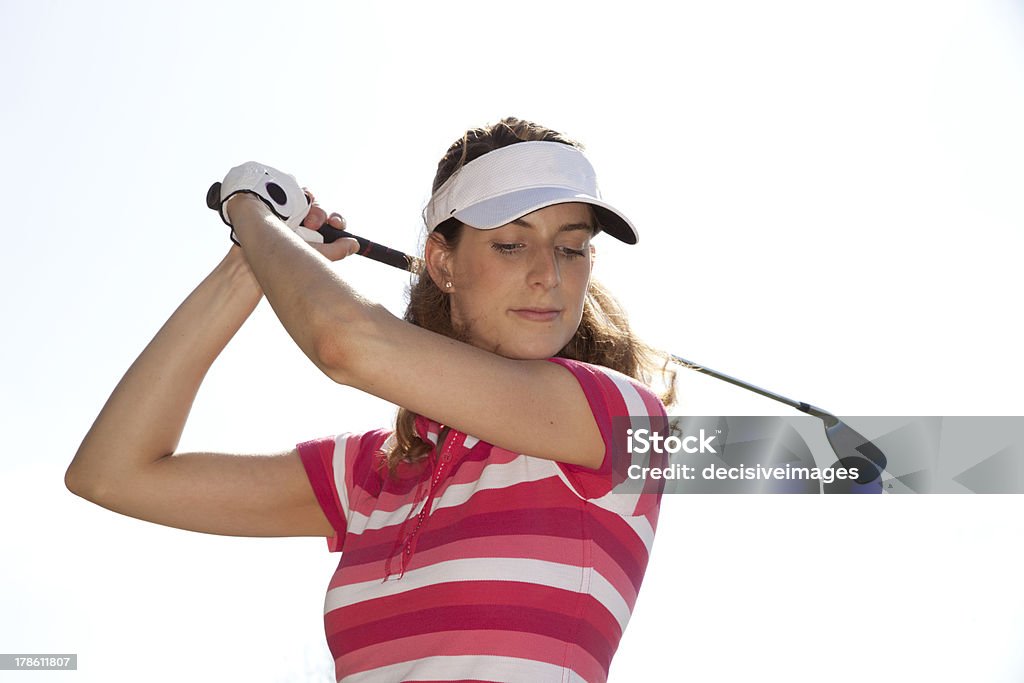 아름다운 여성 golfer - 로열티 프리 25-29세 스톡 사진