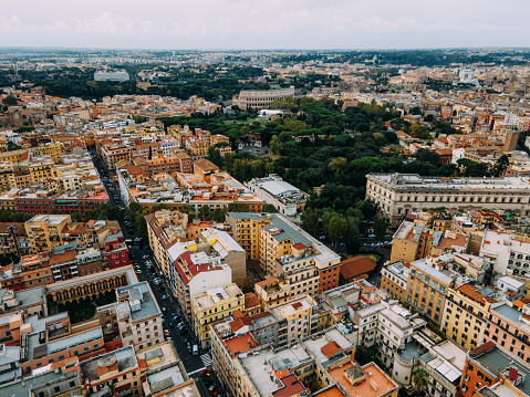 Aerial view of Rome