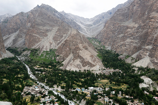 Beautiful landscape view of Khaplu, Hippy and Gharbuchung from Thoqsikhar.