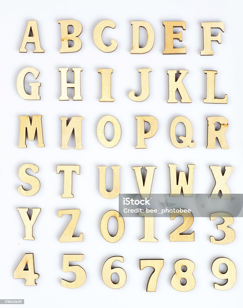 Letras de Madeira - Royalty-free Madeira - Material Foto de stock