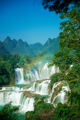 A great waterfall in guangxi