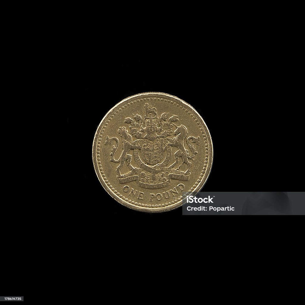 Moneta da 1 sterlina britannica - Foto stock royalty-free di Simbolo della sterlina