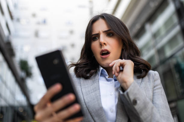 istock Angry Businesswoman Confronting Phone Issues 1786150926