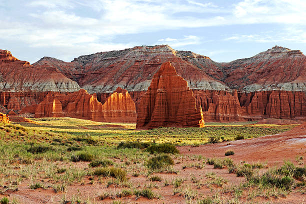 Capitol Reef Utah Temple of the moon, capitol reef national park, Utah capitol reef national park stock pictures, royalty-free photos & images