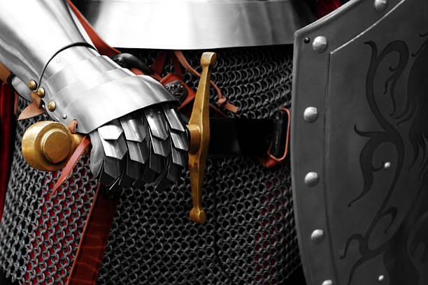 istock Close-up a Knight pulling his sword out of his sheath 178616497