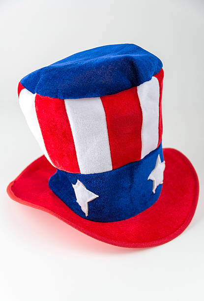 istock Patriotic Uncle Sam style red, white and blue hat 178616605
