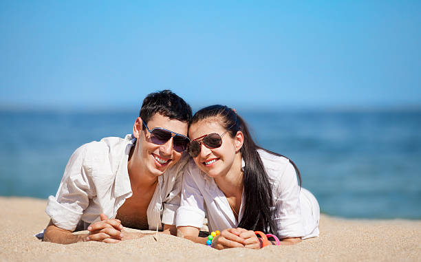istock Beautiful couple on the beach 178617279