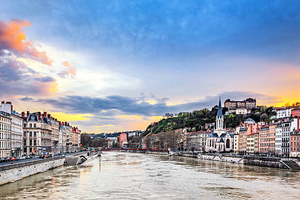 istock Saone river in Lyon city at sunset 178617486