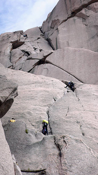 Climber scale di granito viso - foto stock