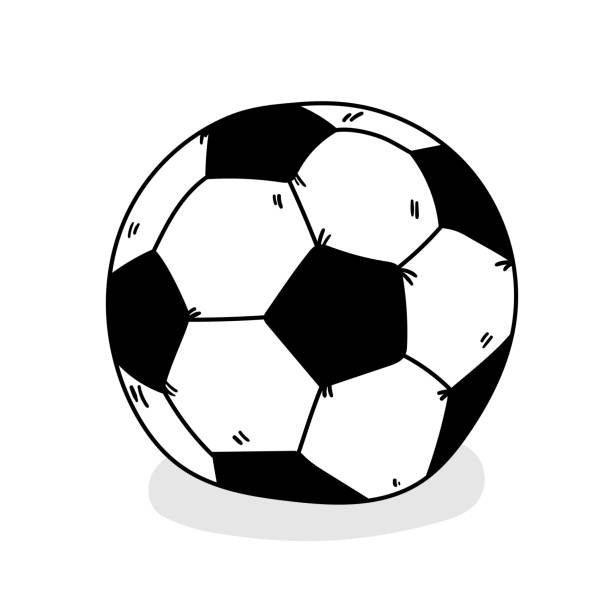 Soccer ball vector icon vector art illustration